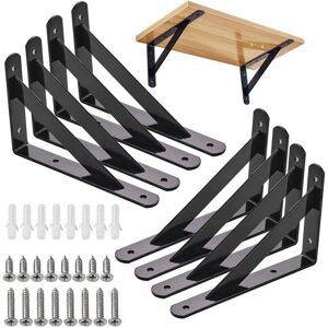 ODIPIE Pcs 90 Degree Triangular Steel Brackets, Wall Shelf Brackets, 200mm x 120mm Shelf Brackets, Corner Brace Support (Black) ODIPIE Pcs 90 Degree Triangular Steel Brackets, Wall Shelf Brackets, 200mm x 120mm Shelf Brackets, Corner Brace Support (Black)