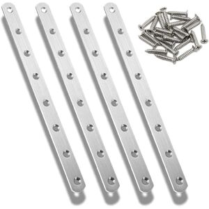 TORMATOR Pcs Stainless Steel Assembly Brackets, 295 x 20mm Flat Straight Mounting Brackets for Metal Plates, Stainless Steel Flat Angle Connector with Screws TORMATOR Pcs Stainless Steel Assembly Brackets, 295 x 20mm Flat Straight Mounting Brackets for Metal Plates, Stainless Steel Flat Angle Connector with Screws