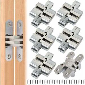 TEHTUY Pieces Folding Concealed Cross Hinges, Invisible Closure Hinge, Curved Cabinet Hinges, Steel Corner Folded Furniture Door Hinges, Easy Installation TEHTUY Pieces Folding Concealed Cross Hinges, Invisible Closure Hinge, Curved Cabinet Hinges, Steel Corner Folded Furniture Door Hinges, Easy Installation