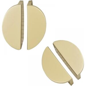 CYSLMUK 4 Pieces Gold Cabinet Knob Half Moon Drawer Handle Brushed Gold Drawer Pulls Metal Kitchen Handles Gold Metal Furniture Handles Kitchen Door Knob CYSLMUK 4 Pieces Gold Cabinet Knob Half Moon Drawer Handle Brushed Gold Drawer Pulls Metal Kitchen Handles Gold Metal Furniture Handles Kitchen Door Knob