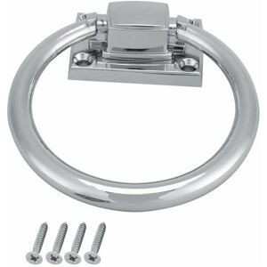 DEWDAT Pull Ring Door Handle Stainless Steel Shiny Silver Metal Pull Ring Round Chrome Embedded Wooden Door Knocker Chair Pulls Handle Decor (100 x 54 x DEWDAT Pull Ring Door Handle Stainless Steel Shiny Silver Metal Pull Ring Round Chrome Embedded Wooden Door Knocker Chair Pulls Handle Decor (100 x 54 x