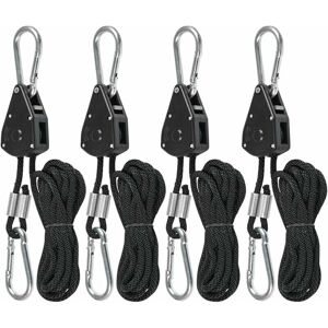 Cyslmuk - Ratchet Cords with Hooks for Lamps or Plants, Adjustable Hook Cords 240cm Long (2 Pairs) Cyslmuk - Ratchet Cords with Hooks for Lamps or Plants, Adjustable Hook Cords 240cm Long (2 Pairs)