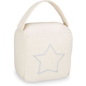 Relaxdays - Set of 2 Doorstops, Modern Door Stop with Vintage Design and Handle, 18.5x14x10 cm, Floor Bumper, Beige Relaxdays - Set of 2 Doorstops, Modern Door Stop with Vintage Design and Handle, 18.5x14x10 cm, Floor Bumper, Beige