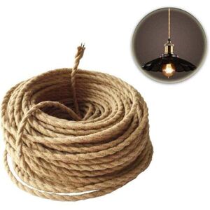 COOCHEER Retro fabric cable, braided hemp rope, 2-core cable (2 x 0.75 mm²) for pendant light accessories, 5 m COOCHEER Retro fabric cable, braided hemp rope, 2-core cable (2 x 0.75 mm²) for pendant light accessories, 5 m
