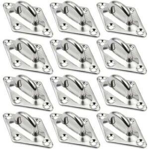 Rhombic Eyelet Plates, 12 Pieces Stainless Steel Eyelet Plate M5 Heavy Duty Ceiling Hook Kit, Ceiling Suspension Hook Fixing Wall Ring Bracket Anchor Rhombic Eyelet Plates, 12 Pieces Stainless Steel Eyelet Plate M5 Heavy Duty Ceiling Hook Kit, Ceiling Suspension Hook Fixing Wall Ring Bracket Anchor