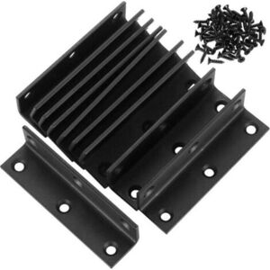 MCBOSON Right Angle L Bracket Connector, Pack of 10 Metal 90 Degree Angle Braces, Perforated Angle Supports for Wood, Heavy Duty Angle Bracket for Fastening, MCBOSON Right Angle L Bracket Connector, Pack of 10 Metal 90 Degree Angle Braces, Perforated Angle Supports for Wood, Heavy Duty Angle Bracket for Fastening,