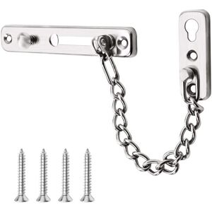 Linghhang - Silver Security Door Chains Sliding Door Lock with Screws for Family Hotel Apartment Linghhang - Silver Security Door Chains Sliding Door Lock with Screws for Family Hotel Apartment