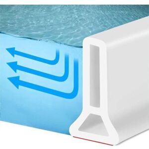 Self-adhesive waterproof silicone shower threshold for shower water stop, splash guard suitable for bathtub sinks, bathroom, 50 mm high x 100 cm long Self-adhesive waterproof silicone shower threshold for shower water stop, splash guard suitable for bathtub sinks, bathroom, 50 mm high x 100 cm long