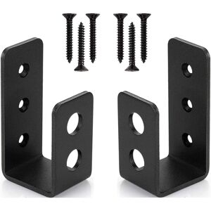 WOIYIC Set of 2 heavy-duty steel door brackets for 2 x 4 doors, U-shaped security bar WOIYIC Set of 2 heavy-duty steel door brackets for 2 x 4 doors, U-shaped security bar