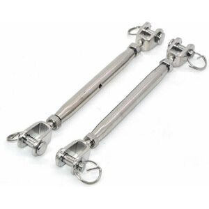 TEHTUY Set of 2 M6 jaw tensioners in 304 stainless steel with magnetic clasp, stainless steel cable tensioner, wire tensioner with welded and closed ends, TEHTUY Set of 2 M6 jaw tensioners in 304 stainless steel with magnetic clasp, stainless steel cable tensioner, wire tensioner with welded and closed ends,