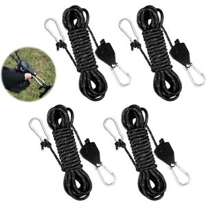 TEHTUY Set of 4 adjustable ratchet guy lines, reflective tent rope 4m x 4mm, guy line with tensioner, lightweight ratchet camping rope, ratchet guy lines TEHTUY Set of 4 adjustable ratchet guy lines, reflective tent rope 4m x 4mm, guy line with tensioner, lightweight ratchet camping rope, ratchet guy lines
