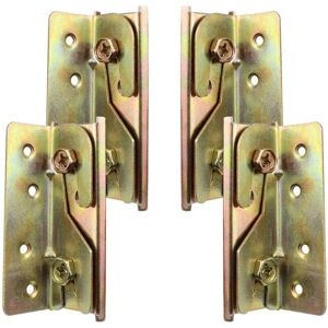 Aougo - Set of 4 sturdy, rust-resistant bed rail mounting brackets without mortise locks and screws Aougo - Set of 4 sturdy, rust-resistant bed rail mounting brackets without mortise locks and screws