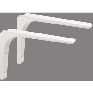 Aougo - Shelf Bracket Corner Bracket Corner Bracket Shelf Bracket Wall Hanging 200mmx150mm, Glossy White Metal Finish, 2 Pieces Aougo - Shelf Bracket Corner Bracket Corner Bracket Shelf Bracket Wall Hanging 200mmx150mm, Glossy White Metal Finish, 2 Pieces
