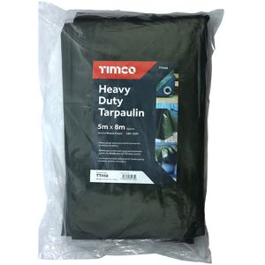 Heavy Duty Tarpaulin Green - 5 x 8m - Timco Heavy Duty Tarpaulin Green - 5 x 8m - Timco