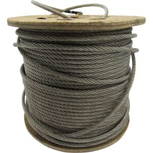 Securefix Direct - Stainless Steel Wire Rope Cable 4MM 7x19 (100M Reel 7 x 19 Rigging Marine) Securefix Direct - Stainless Steel Wire Rope Cable 4MM 7x19 (100M Reel 7 x 19 Rigging Marine)