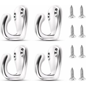 CSPARKV SUS316 4Pcs Wall Hanger Screw-in Hook Outdoor Stainless Steel Ceiling Hook Hanging Steel Heavy Duty Cup Hooks Character Chain Hardware CSPARKV SUS316 4Pcs Wall Hanger Screw-in Hook Outdoor Stainless Steel Ceiling Hook Hanging Steel Heavy Duty Cup Hooks Character Chain Hardware
