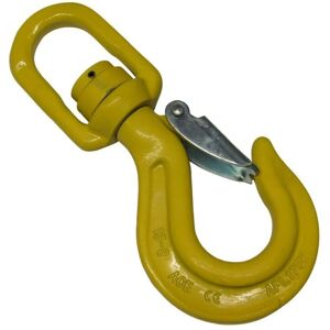 SECUREFIX DIRECT Swivel Sling Hook with Ball Bearing Grade 80 20MM 12.5T (Lifting Chain Component Safety Catch G80) SECUREFIX DIRECT Swivel Sling Hook with Ball Bearing Grade 80 20MM 12.5T (Lifting Chain Component Safety Catch G80)