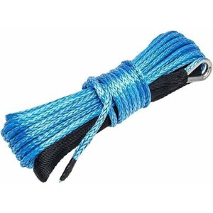TEHTUY Synthetic Winch Rope 6 mm x 15 m (1/4 x 50') Breaking Strength 3400 kg (10000 LB) Synthetic Winch Cable for ATV UTV (Blue) TEHTUY Synthetic Winch Rope 6 mm x 15 m (1/4 x 50') Breaking Strength 3400 kg (10000 LB) Synthetic Winch Cable for ATV UTV (Blue)