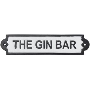 "The Gin Bar" - Wall Sign - Cast Iron - L1 x W5 x H22 cm "The Gin Bar" - Wall Sign - Cast Iron - L1 x W5 x H22 cm