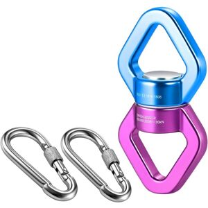 TINOR The Safest Swivel Device Hanging Accessory with Carabiners - Aluminum Alloy Double Ball Bearing Swivels 360° for Rope Climbing, Aerial Dance, Kids TINOR The Safest Swivel Device Hanging Accessory with Carabiners - Aluminum Alloy Double Ball Bearing Swivels 360° for Rope Climbing, Aerial Dance, Kids