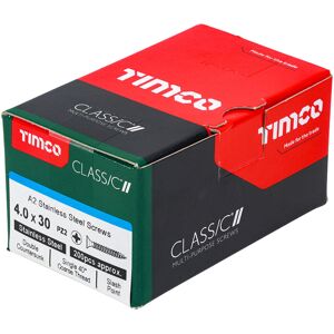 TIMco - 40030CLASS - 4.0x30mm - PZ2 CSK A2 S/S - Screw TIMco - 40030CLASS - 4.0x30mm - PZ2 CSK A2 S/S - Screw