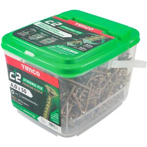 TIMco 40050C2TUB Wood Screw - PZ2 CSK ZYP 4.0 x 50mm - Wood Screw TIMco 40050C2TUB Wood Screw - PZ2 CSK ZYP 4.0 x 50mm - Wood Screw