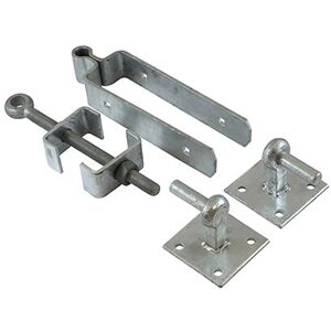 Taurus - timco Adjustable Gate Hinge Set With Hook On Plate Hot Dipped Galvanised - 450mm Taurus - timco Adjustable Gate Hinge Set With Hook On Plate Hot Dipped Galvanised - 450mm