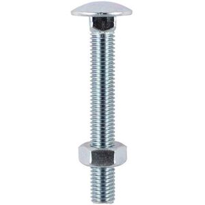 Timco - Carriage Bolts DIN603 & Hex Full Nuts DIN934 Silver - M10 x 30 Timco - Carriage Bolts DIN603 & Hex Full Nuts DIN934 Silver - M10 x 30