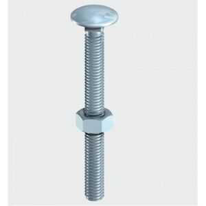 Timco - Carriage Bolts DIN603 & Hex Full Nuts DIN934 Silver - M10 x 70 Timco - Carriage Bolts DIN603 & Hex Full Nuts DIN934 Silver - M10 x 70