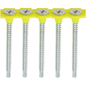 Timco - Collated Drywall Self-Drilling Bugle Head Silver Screws - 3.5 x 40 Timco - Collated Drywall Self-Drilling Bugle Head Silver Screws - 3.5 x 40