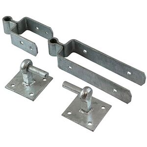 Taurus - timco Double Strap Gate Hinge Set with Hook on Plate Hot Dipped Galvanised - 300mm Taurus - timco Double Strap Gate Hinge Set with Hook on Plate Hot Dipped Galvanised - 300mm