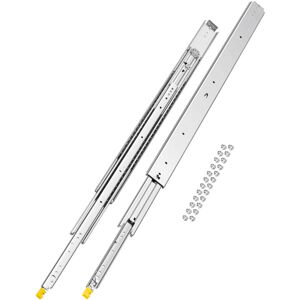 VEVOR 1 Pair Full Extension Drawer Slides 18 20 22 28 30 32 36 38 40 44 48 52 56 60 in, 500 lbs Load Capacity Locking Drawer Slides, Ball Bearing VEVOR 1 Pair Full Extension Drawer Slides 18 20 22 28 30 32 36 38 40 44 48 52 56 60 in, 500 lbs Load Capacity Locking Drawer Slides, Ball Bearing