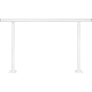 Mophorn - 5 ft Stair Railing Kit, Adjustable White Aluminum Handrails for 0-5 Steps, Indoor & Outdoor, Elderly Support Mophorn - 5 ft Stair Railing Kit, Adjustable White Aluminum Handrails for 0-5 Steps, Indoor & Outdoor, Elderly Support