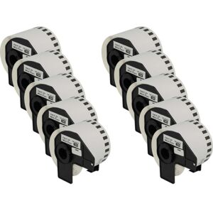 Vhbw - 10x Label Roll with Holder 62mm x 30.48m (1 Label) compatible with Brother pt QL-500 Label Maker - Premium, Removable Vhbw - 10x Label Roll with Holder 62mm x 30.48m (1 Label) compatible with Brother pt QL-500 Label Maker - Premium, Removable