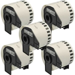 vhbw 5x Label Roll with Holder 62mm x 30.48m compatible with Brother P-Touch QL-1100 Label Maker - Self-Adhesive, Removable vhbw 5x Label Roll with Holder 62mm x 30.48m compatible with Brother P-Touch QL-1100 Label Maker - Self-Adhesive, Removable