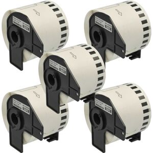 Vhbw - 5x Label Roll with Holder 62mm x 30.48m compatible with Brother P-Touch QL-1110NWB Label Maker - Self-Adhesive, Removable Vhbw - 5x Label Roll with Holder 62mm x 30.48m compatible with Brother P-Touch QL-1110NWB Label Maker - Self-Adhesive, Removable