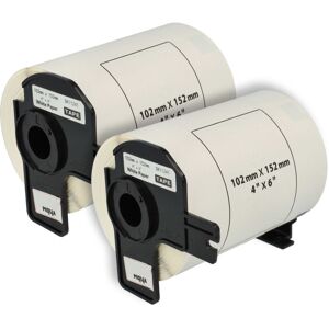 Vhbw - 2x Label Roll with Holder 102mm x 152mm (200 Label) compatible with Brother pt QL1050N Label Maker - Standard White Vhbw - 2x Label Roll with Holder 102mm x 152mm (200 Label) compatible with Brother pt QL1050N Label Maker - Standard White