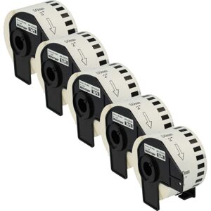 Vhbw - 5x Label Roll with Holder 50mm x 30.48m (1 Label) compatible with Brother pt QL-1110NWBC, QL-1110NWB Label Maker - Premium Vhbw - 5x Label Roll with Holder 50mm x 30.48m (1 Label) compatible with Brother pt QL-1110NWBC, QL-1110NWB Label Maker - Premium