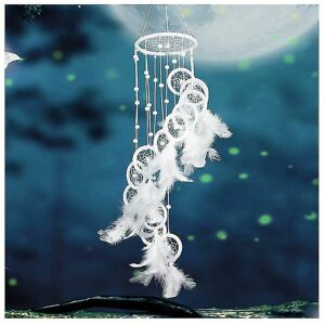 Dewdat - White Dream Catcher Rope Feather Tassel Wedding Home Wall Hangi1pcs Dewdat - White Dream Catcher Rope Feather Tassel Wedding Home Wall Hangi1pcs