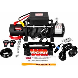 WINCHMAX 13,500lb (6,123kg) 12v Military Grade Winch. 25m x 10mm Armourline Rope. Twin Wireless Remote Controls. WINCHMAX 13,500lb (6,123kg) 12v Military Grade Winch. 25m x 10mm Armourline Rope. Twin Wireless Remote Controls.