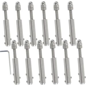 Wire Rope Terminal for 4mm Wire Rope - 12 Pieces and L-Key - Cable Tensioner Wire Rope Terminal for 4mm Wire Rope - 12 Pieces and L-Key - Cable Tensioner
