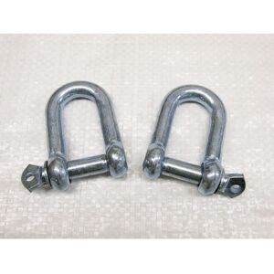 Securefix Direct - x2 20MM Galvanised Commercial Dee Shackles - Chain Connector Caravan Tether Securefix Direct - x2 20MM Galvanised Commercial Dee Shackles - Chain Connector Caravan Tether