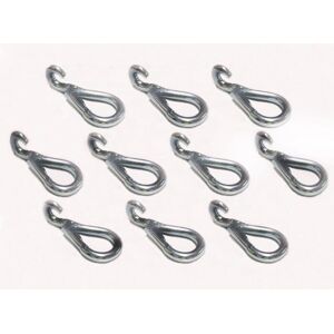 Securefix Direct - X10 5' Zinc Plated Spring Snap Hooks To Crue - Chain Grip Fixing Clip Securefix Direct - X10 5' Zinc Plated Spring Snap Hooks To Crue - Chain Grip Fixing Clip
