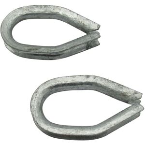 Securefix Direct - X2 16MM Galvanised Reeving Thimble - Eyelet Wire Rope Galvanised Finish Securefix Direct - X2 16MM Galvanised Reeving Thimble - Eyelet Wire Rope Galvanised Finish