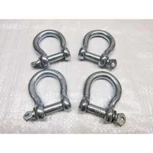 Securefix Direct - x4 25MM Galvanised Commercial Bow Shackles - Chain Connector Caravan Tether Securefix Direct - x4 25MM Galvanised Commercial Bow Shackles - Chain Connector Caravan Tether