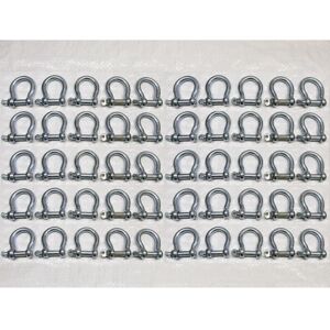 SECUREFIX DIRECT x50 5MM Galvanised Commercial Bow Shackles - Chain Connector Caravan Tether SECUREFIX DIRECT x50 5MM Galvanised Commercial Bow Shackles - Chain Connector Caravan Tether