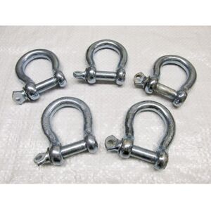 SECUREFIX DIRECT Bow Shackle Screw Pin Galvanised 20MM X5 (Commercial Chain Connector Caravan Tether) SECUREFIX DIRECT Bow Shackle Screw Pin Galvanised 20MM X5 (Commercial Chain Connector Caravan Tether)