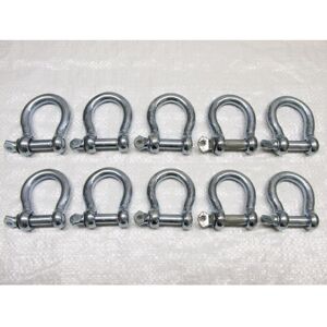 SECUREFIX DIRECT Bow Shackle Screw Pin Galvanised 11MM X10 (Commercial Chain Connector Caravan Tether) SECUREFIX DIRECT Bow Shackle Screw Pin Galvanised 11MM X10 (Commercial Chain Connector Caravan Tether)