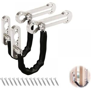 2 pieces stainless steel chain lock with anti-theft device for doors, hotel apartments - Ymyny 2 pieces stainless steel chain lock with anti-theft device for doors, hotel apartments - Ymyny