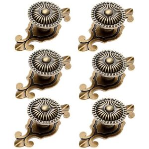 6 Pieces 2-in-1 Retro Furniture Knob, Cabinet Drawer Handle with Screws, Bronze - Ymyny 6 Pieces 2-in-1 Retro Furniture Knob, Cabinet Drawer Handle with Screws, Bronze - Ymyny